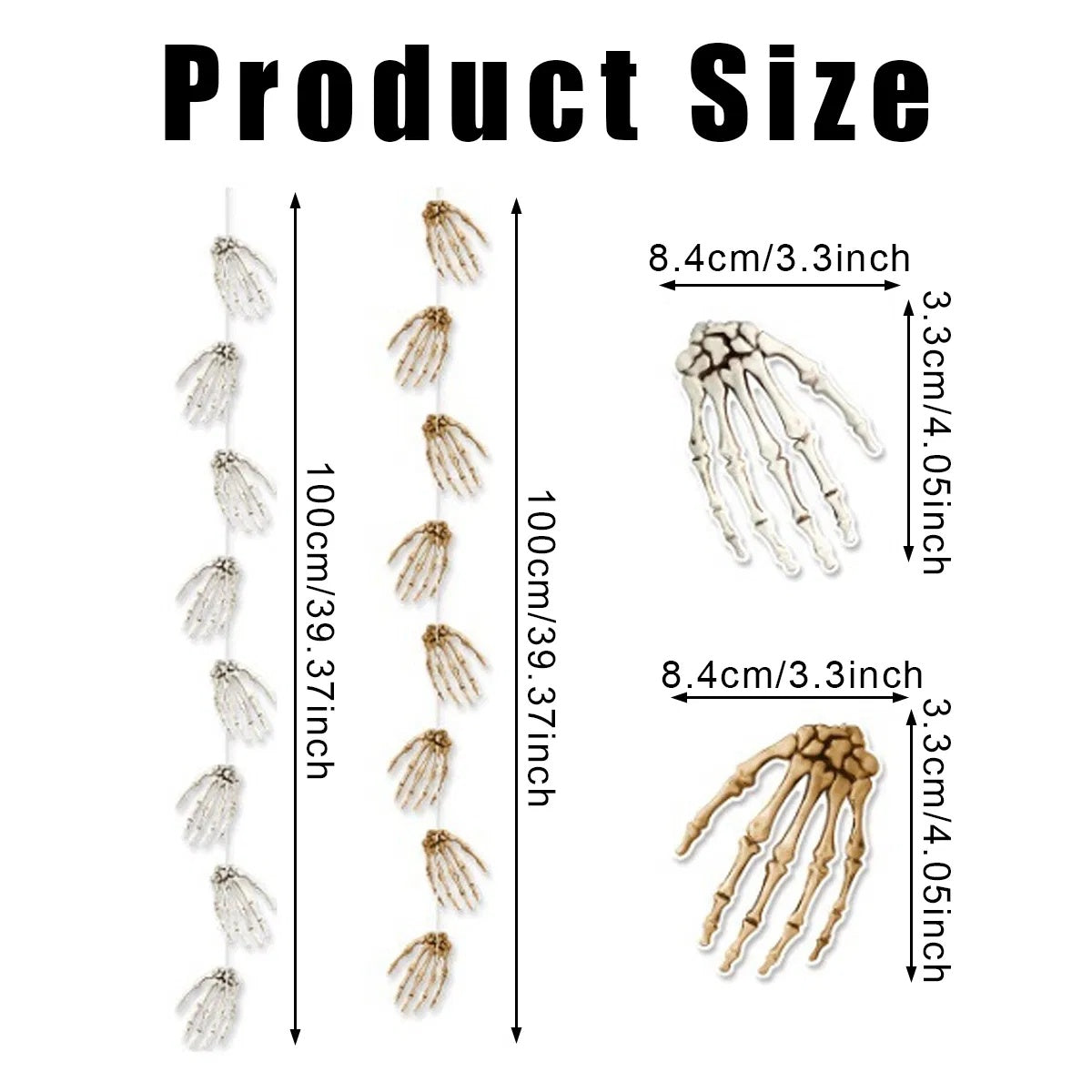 6Pcs Halloween Skeleton Garland Banner