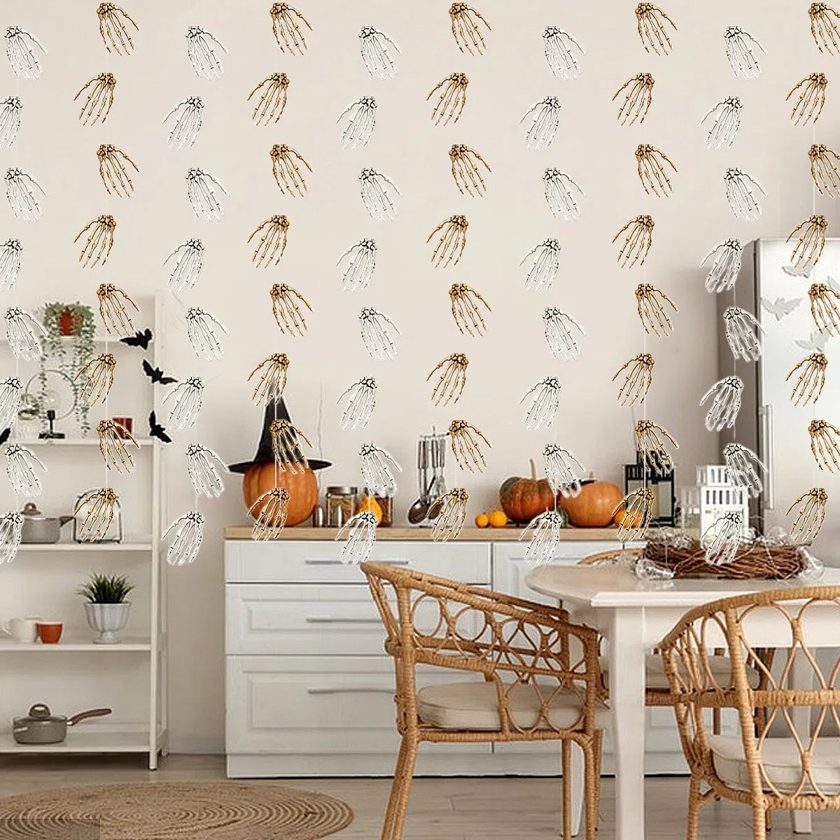 6Pcs Halloween Skeleton Garland Banner